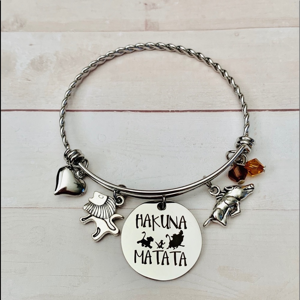 Lion King Hakuna Matata bangle bracelet